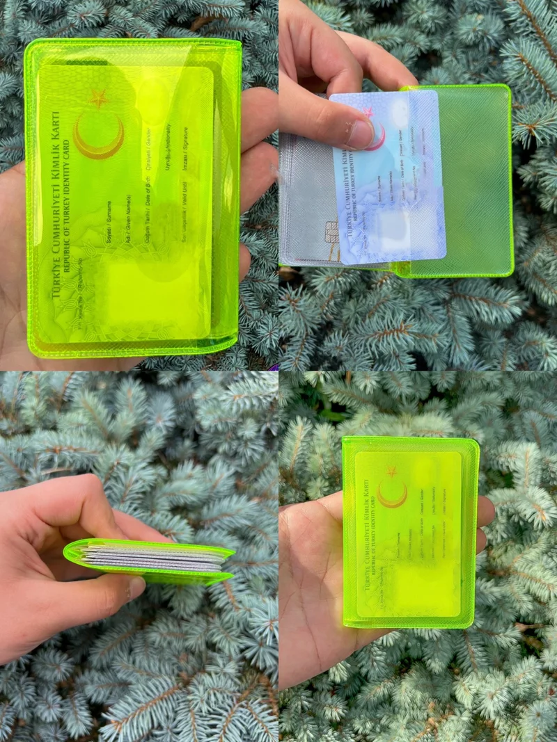 Gempo Neon Transparent Wallet Card Holder New Generation Minimalist Wallet