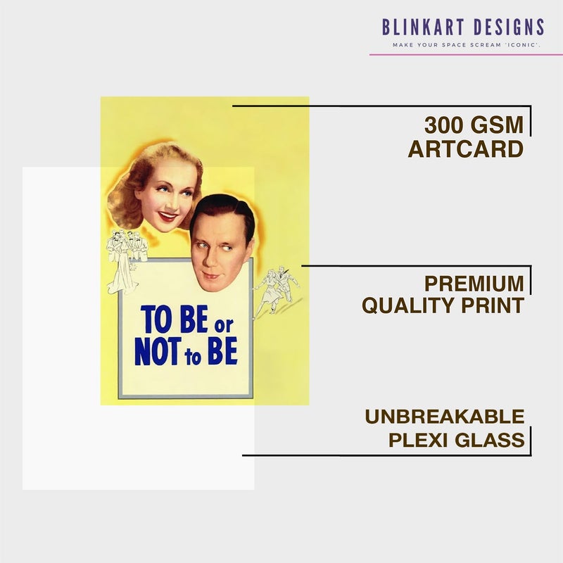BLINKART BLINKART Aesthetic To Be or Not to Be 1942 Movie Photo Frame Album Poster For Home Bedroom Living Room Bedroom Home Office Study Room12 18 Inches  - Image 4