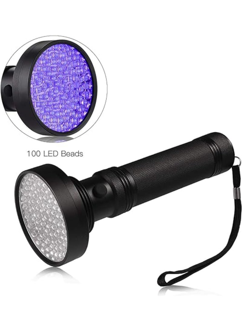 100 UV Flashlight Black light Ultraviolet Blacklight Detector For Dog/Cat ,Dry Stains,Bed Bug, Matching with Odor Eliminator  - Image 1