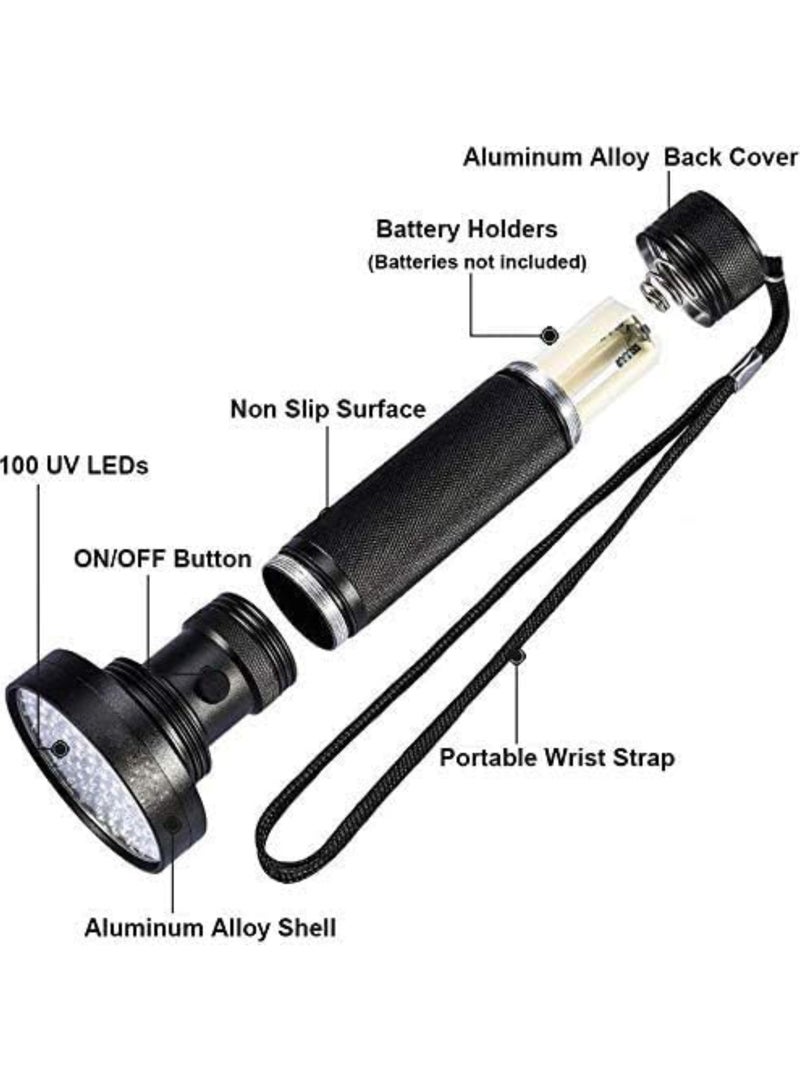 100 UV Flashlight Black light Ultraviolet Blacklight Detector For Dog/Cat ,Dry Stains,Bed Bug, Matching with Odor Eliminator  - Image 3