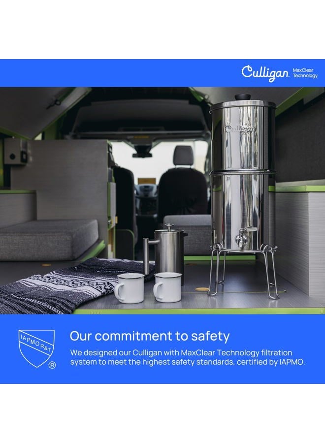Culligan فلتر مياه سيراميك جاذبية 7 بوصة بتقنية ماكس كلير متوافق مع جميع أنظمة فلترة المياه الجاذبية، معتمد من NSF/ANSI لتقليل الرصاص والميكرو بلاستيك وPFAS الكلي، عبوة 2 - Image 5