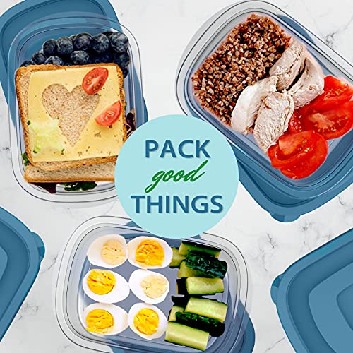 PEDECO 5PCS Small Food Storage Containers,Freezer Microwave safe,Food Container Sets,BPA Free Plastic Meal Prep Containers & Kitchen Set,Lunch Containers,use for School,Work and Travel,0.53 Quarts Per Box - Image 3