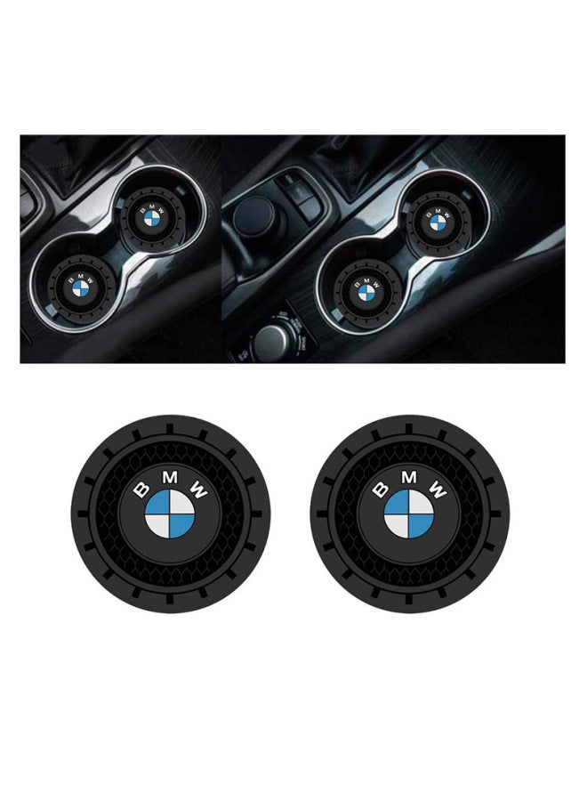 Liin Innovative Automotive Products Suitable For Round Car Cup Barrel Logo Graphic Display Car Coasters-Color:KONGBAI  - Image 4