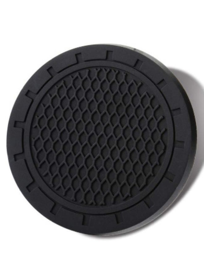 Liin Innovative Automotive Products Suitable For Round Car Cup Barrel Logo Graphic Display Car Coasters-Color:KONGBAI  - Image 1