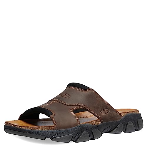 KEEN Men’s Daytona 2 Comfortable Slip On Casual Slide Sandals, Bison/Black, 9.5 Medium US - Image 3