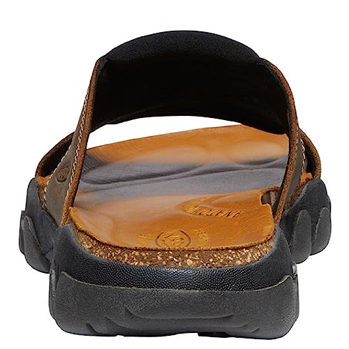 KEEN Men’s Daytona 2 Comfortable Slip On Casual Slide Sandals, Bison/Black, 9.5 Medium US - Image 5