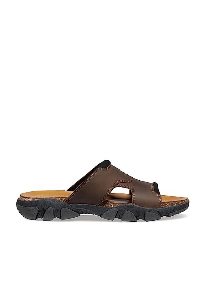 KEEN Men’s Daytona 2 Comfortable Slip On Casual Slide Sandals, Bison/Black, 9.5 Medium US - Image 1