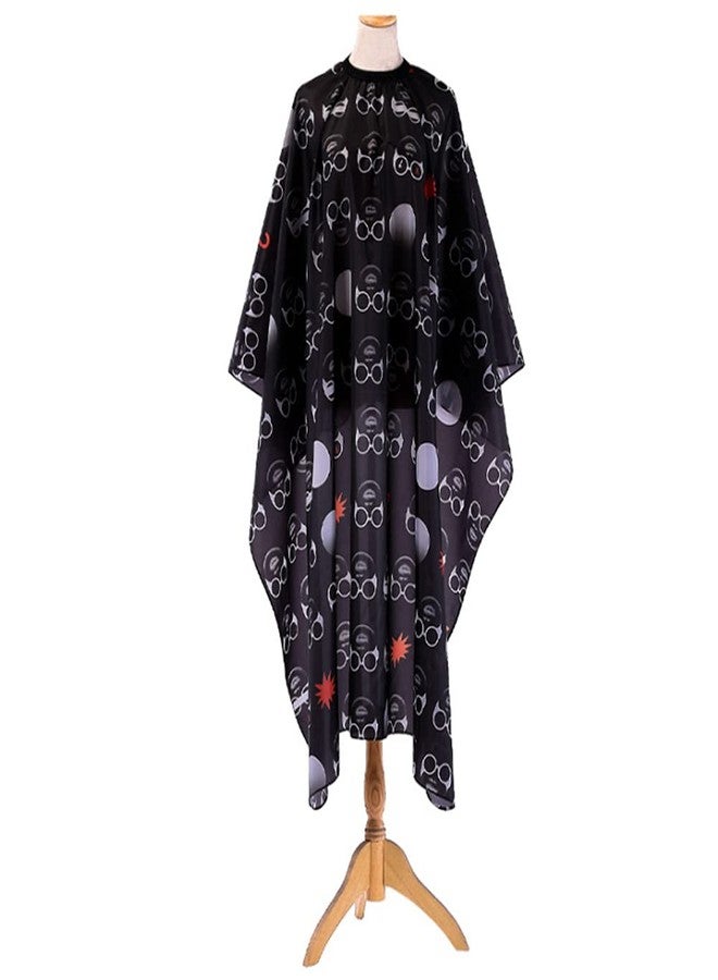 Hair Cutting Cape Salon Barber Apron Hairdressing Gown Waterproof Cloth Anti-Static Haircutting Hair Dyeing Cape Black/ - Image 1