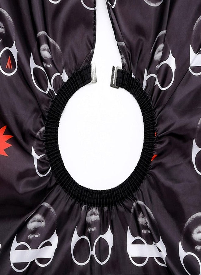 Hair Cutting Cape Salon Barber Apron Hairdressing Gown Waterproof Cloth Anti-Static Haircutting Hair Dyeing Cape Black/ - Image 2
