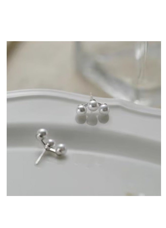 xozgdovg Smile pearl earrings for women French style elegant earrings  - Image 2