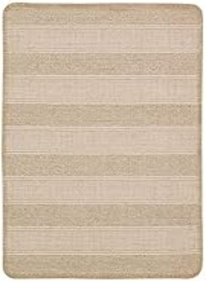 Digital Shoppy KLEJS Jute Cotton Reversible Rug, Flatwoven, Beige-White Best for Bedroom Living Room Designer Look Floor Carpet 50 x 80 cm (1 ' 8" x 2 ' 7")