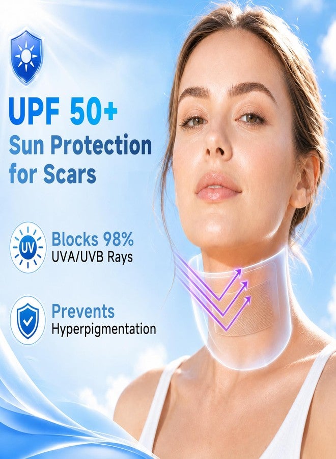 Rvlaim UPF50+ Silicone Scar Sheets with UV Protection(1.8”x 157" Roll Reusable Sheets to Soften, Flatten Fade Scars, Reduce Redness for Surgical, C-Section, Burn, Keloid, and Hypertrophic Scars - Image 2