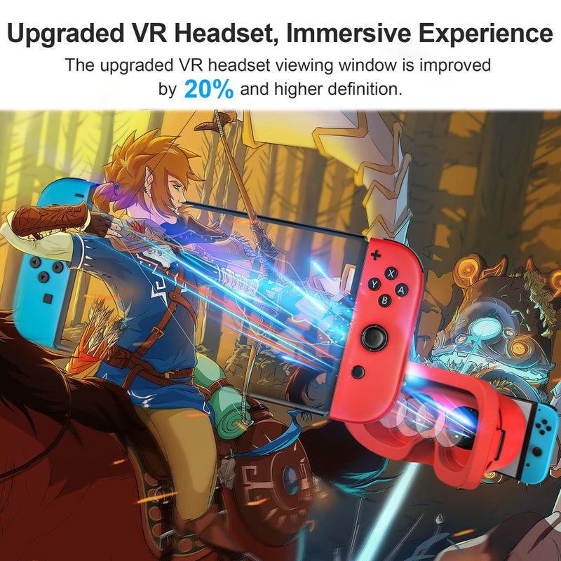 DEVASO Upgraded VR Headset for Nintendo Switch & Switch OLED, Switch Virtual Reality Glasses with Adjustable HD Lenses and Comfortable Head Strap, Labo VR Kit 3D Goggles for Switch Accessories - Image 2