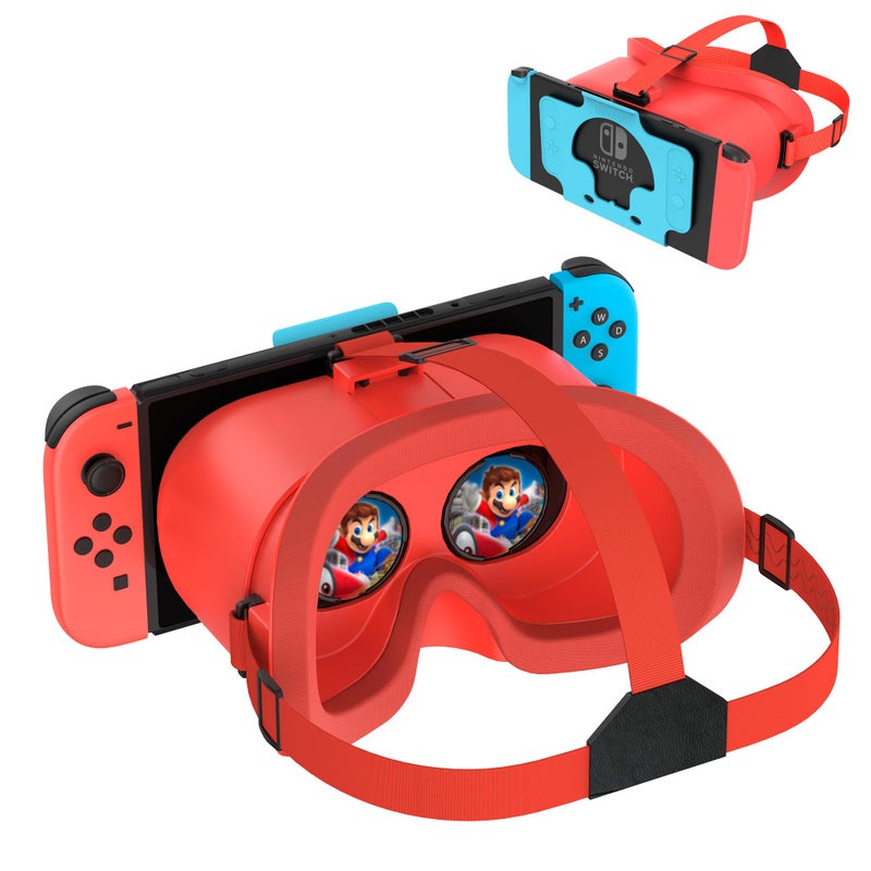 DEVASO Upgraded VR Headset for Nintendo Switch & Switch OLED, Switch Virtual Reality Glasses with Adjustable HD Lenses and Comfortable Head Strap, Labo VR Kit 3D Goggles for Switch Accessories - Image 1