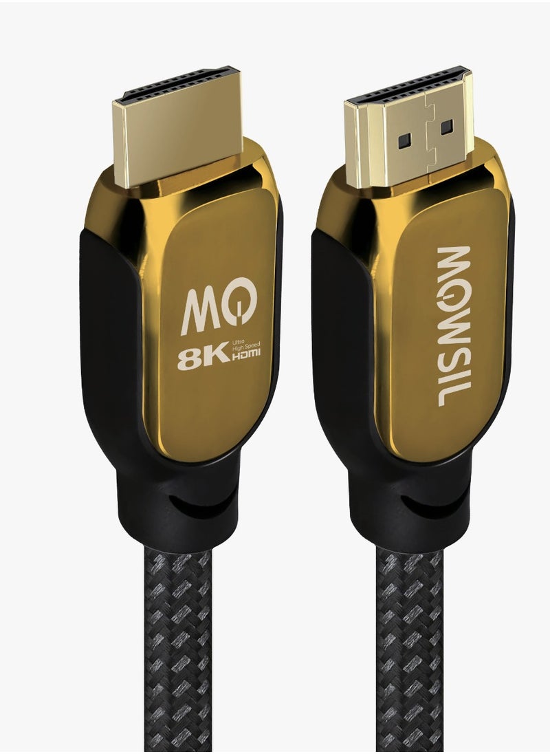 MOWSIL 8K HDMI Cable 2.1 3Mtr, 8K@60Hz HDMI 2.1 48Gbps High-Speed HDMI to HDMI Video Ultra HD 3D 8K HDMI Braided Compatible with MacBook Pro TV Switch Xbox PS5 Laptop  - Image 1