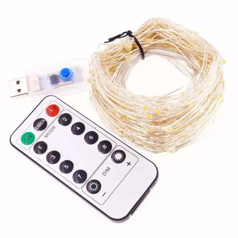 HUMAIZAR Multi Coloured USB Light Christmas Diwali Light Festival Light Bedroom Light Kids Room Light Haloween Light Home Decor Birthday Wedding Lights 5 Meter 50 Led with Remote Pack of 1 - Image 4
