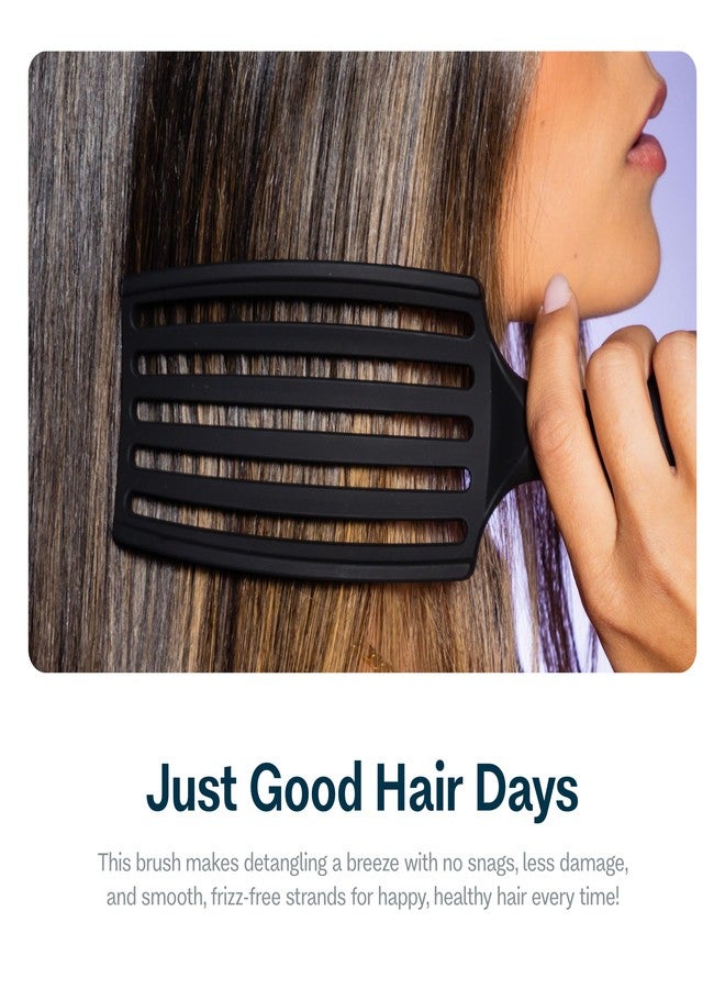 Gimme Beauty Vented Detangling Brush - Quick-Dry, Heat-Resistant Wet Brush for Thick or Thin Locks - Supports Healthy Hair - Flexible Curved Design for Fine Locks - Thick Hair - Image 4