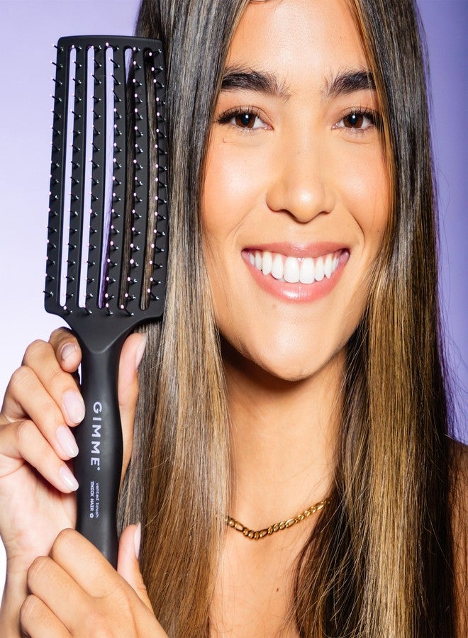 Gimme Beauty Vented Detangling Brush - Quick-Dry, Heat-Resistant Wet Brush for Thick or Thin Locks - Supports Healthy Hair - Flexible Curved Design for Fine Locks - Thick Hair - Image 5