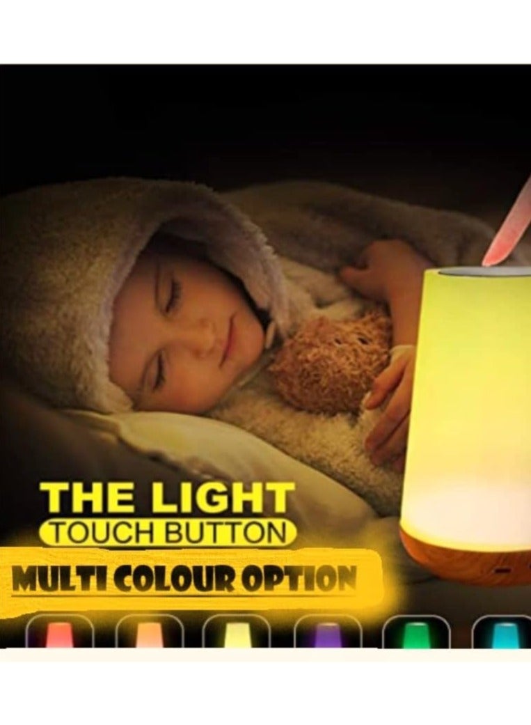 ORiTi LED night light, bedside table lamp for baby kids room bedroom outdoor, dimmable eye caring desk lamp with color changing touch senor remote control USB rechargeable  - Image 5