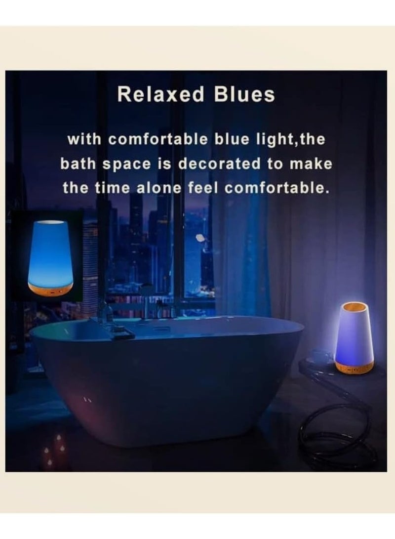 ORiTi LED night light, bedside table lamp for baby kids room bedroom outdoor, dimmable eye caring desk lamp with color changing touch senor remote control USB rechargeable  - Image 4