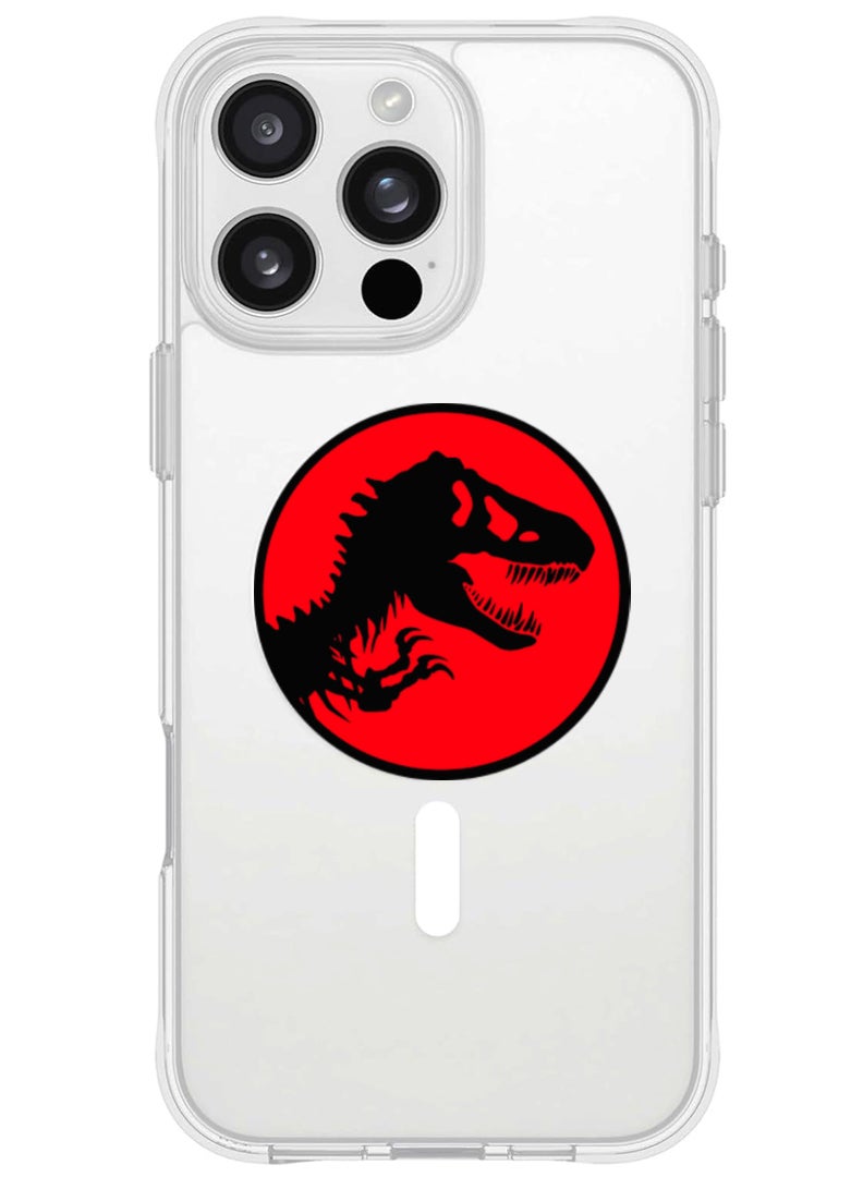 Theodor iPhone 16 Pro Magsafe Magnetic Case for iPhone Compatible with Wireless Charging, Shockproof Phone Bumper Cover - Jurassic Park - Image 1
