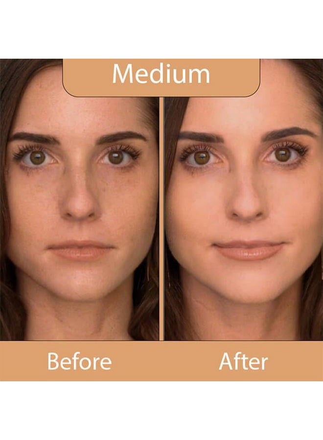 LUMINESS Airbrush Spray Silk Foundation Starter Kit - Medium - Foundation, Primer & Dual-Sided Angled Buffing Brush - Medium, Buildable Coverage, Anti-Aging Formula Hydrates & Moisturizes - Image 3