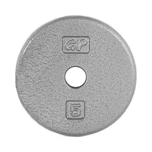 CAP Barbell Cast Iron Standard 1-Inch Weight Plates, Gray, Single, 5 Pound - Image 4