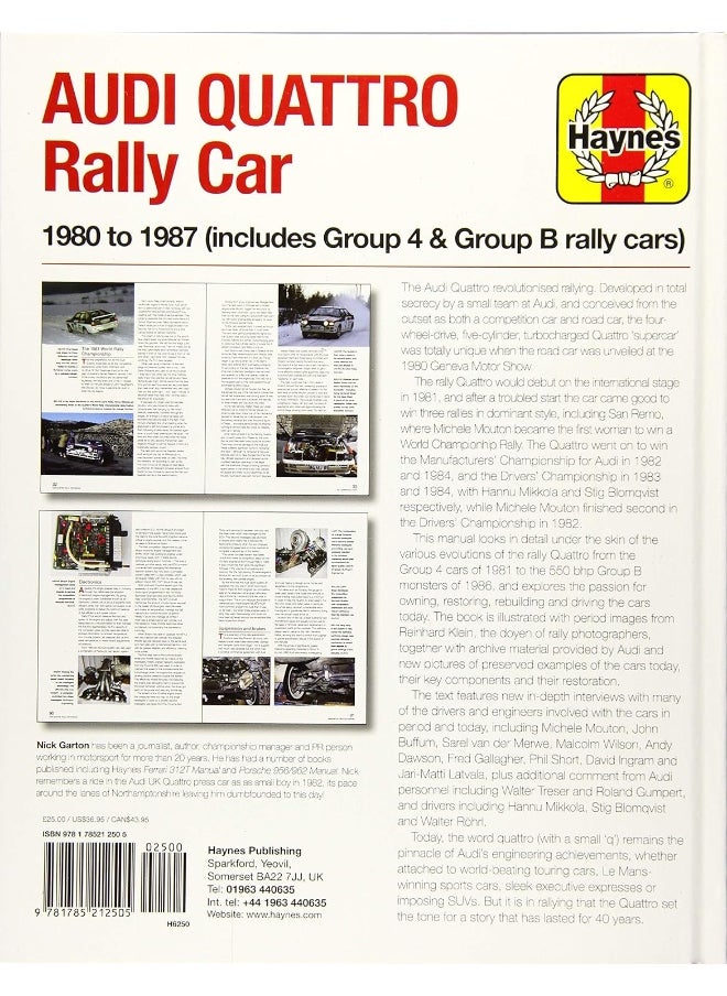 Audi Quattro Rally Car Manual: 1980 to 1987 (includes Group 4 & Group B rally cars)  - Image 2