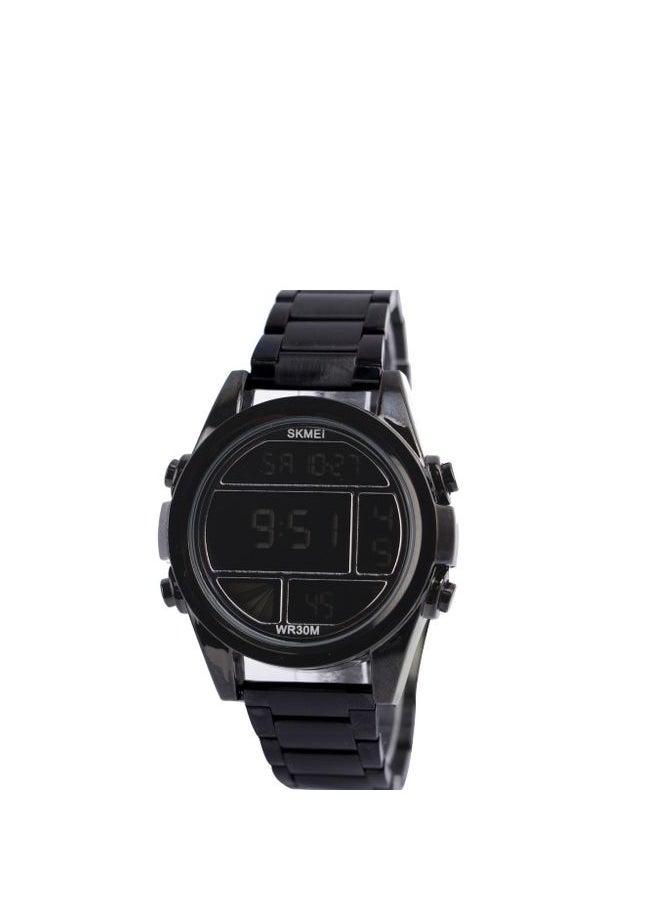 SKMEI Skmei Men’s Casual Digital Watch -Black Band Stainless Steel Band  - Image 1
