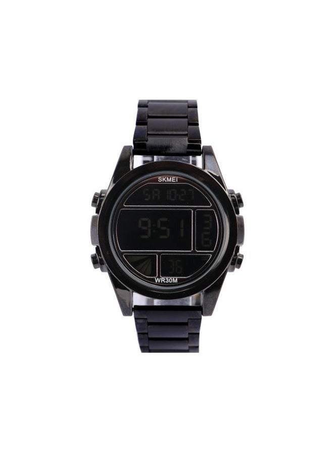 SKMEI Skmei Men’s Casual Digital Watch -Black Band Stainless Steel Band  - Image 2