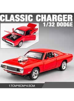 Generic Dodge Charger Car Model 1/32 With Sound effects and lighting effects Supercar Toy Gift Red  - Image 2
