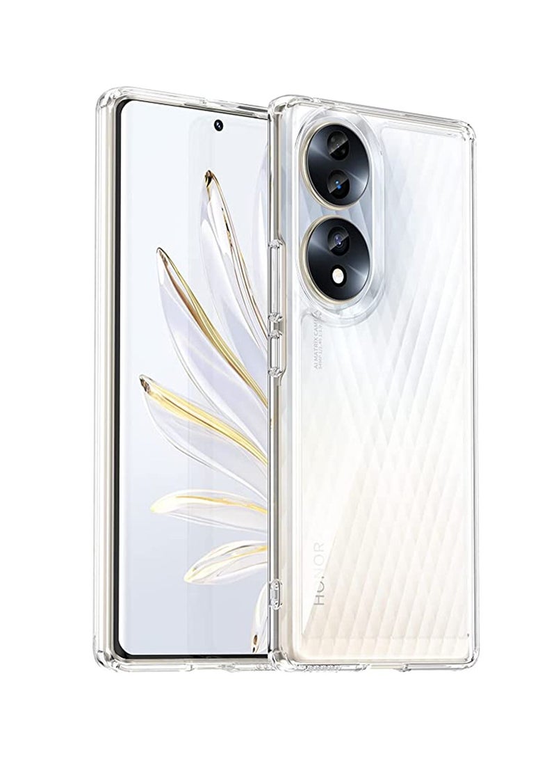TEAM LUXURY Honor 70 Case Cover Slim Stylish Protector  TPU [High Flexbility] [Delicate Texture] [Shock Absorption] Protective Case For Honor 70 -Transparent - Image 1