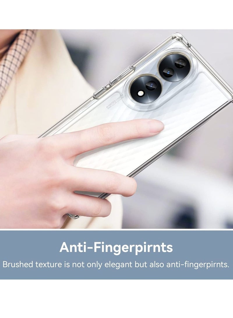 TEAM LUXURY Honor 70 Case Cover Slim Stylish Protector  TPU [High Flexbility] [Delicate Texture] [Shock Absorption] Protective Case For Honor 70 -Transparent - Image 5