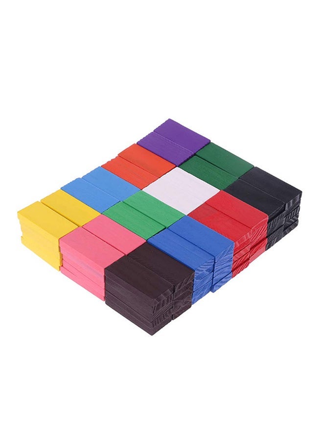 NIBEMINENT 120-Piece Wooden Dominos Blocks Set  - Image 1