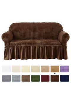 Sofa Slipcover One Piece Easy Fit Stretch Couch Cover with Skirt Durable Washable High Elastic Stretchable Universal Furniture Protector (Brown, 2 Seats) - pzsku/Z25B0EA69E42C14B8A58EZ/45/_/1731657258/88ecd2f1-87a1-4ae2-a840-0ea79be3b2be