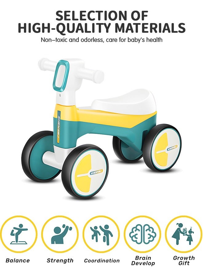 GROIC Baby Balance Bike with Music and Light, No Pedal Toddler Balance Bike, Children Walker Baby Walker Riding Infant Car with 4 Silence Wheels, Baby First Riding on Toys for 1 Years Old Boys Girls  - Image 4