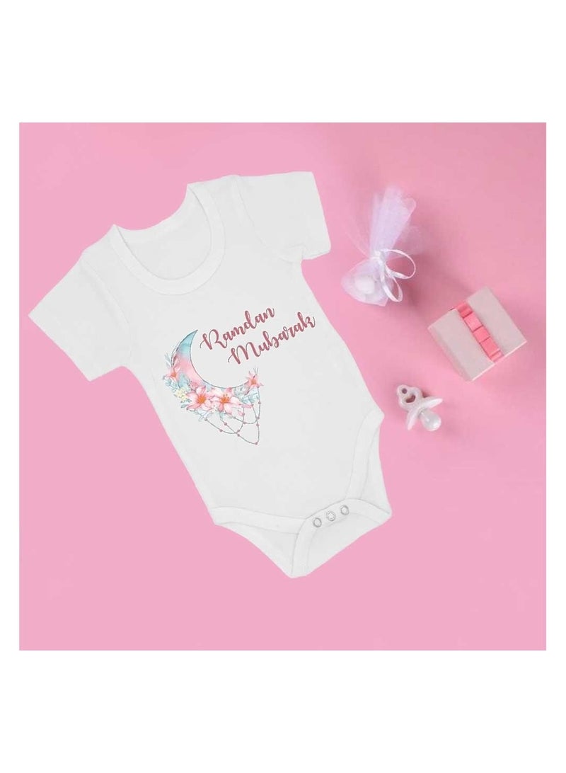 PRINTSHOP4ME Ramadan Baby Romper Outfit - Short Sleeve Cotton Unisex Romper - Romper for Babies and Toddlers - Short Sleeve Ramadan Romper for Newborns  - Image 2