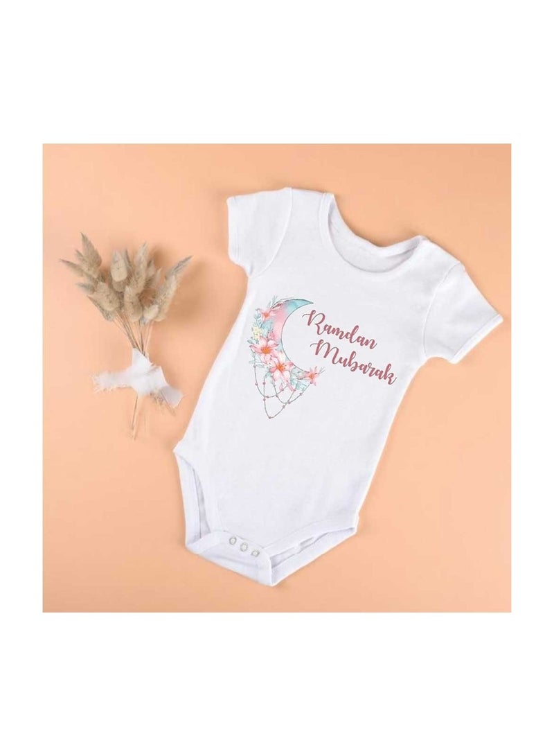 PRINTSHOP4ME Ramadan Baby Romper Outfit - Short Sleeve Cotton Unisex Romper - Romper for Babies and Toddlers - Short Sleeve Ramadan Romper for Newborns  - Image 3