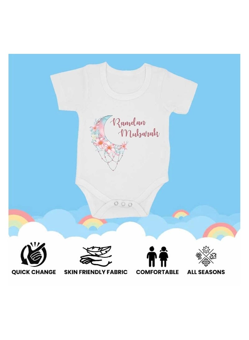 PRINTSHOP4ME Ramadan Baby Romper Outfit - Short Sleeve Cotton Unisex Romper - Romper for Babies and Toddlers - Short Sleeve Ramadan Romper for Newborns  - Image 5