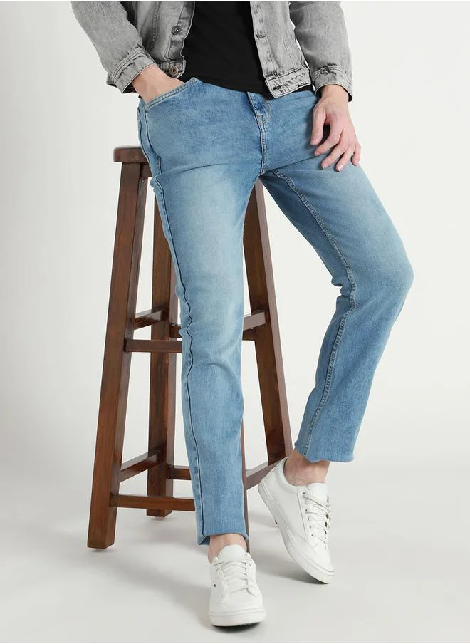 Dennis Lingo Mid Rise Slim Fit Faded Jeans