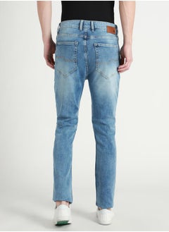 Dennis Lingo Mid Rise Slim Fit Faded Jeans by Styli  - Image 2