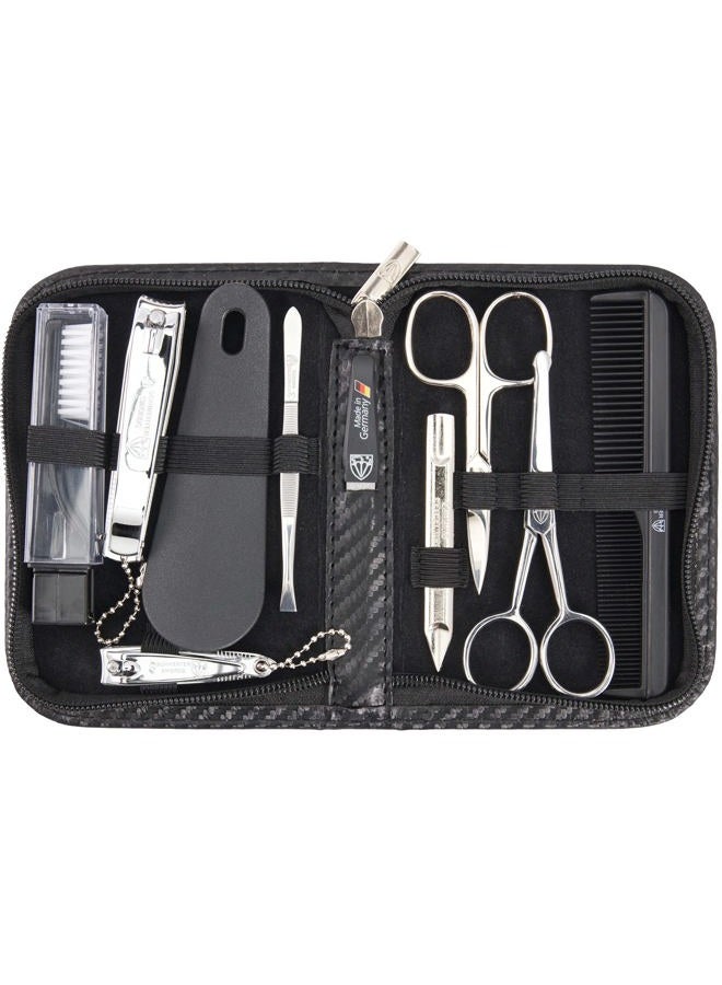 3 Swords Germany brand quality 10 piece manicure pedicure grooming kit set fashion leather case in gift box, travel setMade by 3 Swords - Image 1