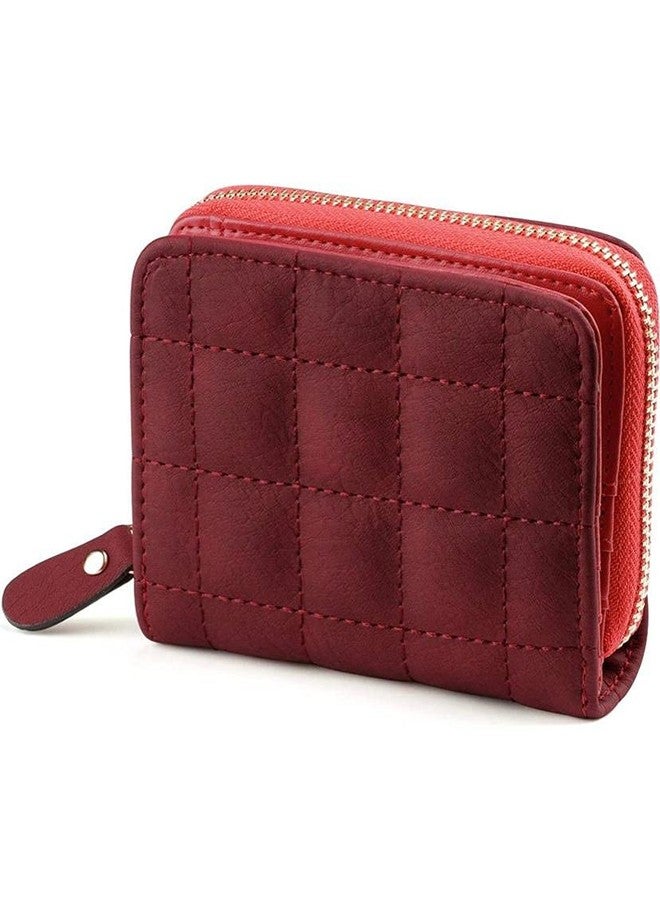 SYGA Women’s Stylish Quilted PU Leather Wallet – Compact Zip Closure Card Holder Purse for Girls & Ladies - Image 1