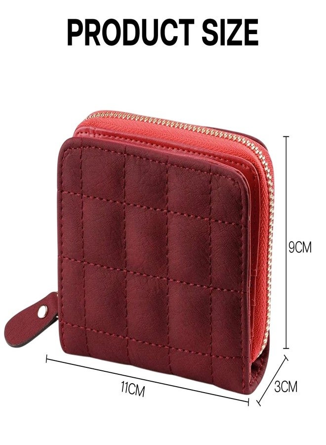 SYGA Women’s Stylish Quilted PU Leather Wallet – Compact Zip Closure Card Holder Purse for Girls & Ladies - Image 4