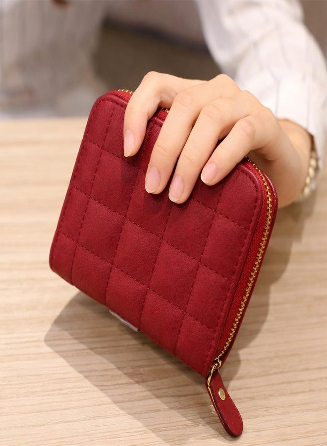 SYGA Women’s Stylish Quilted PU Leather Wallet – Compact Zip Closure Card Holder Purse for Girls & Ladies - Image 2
