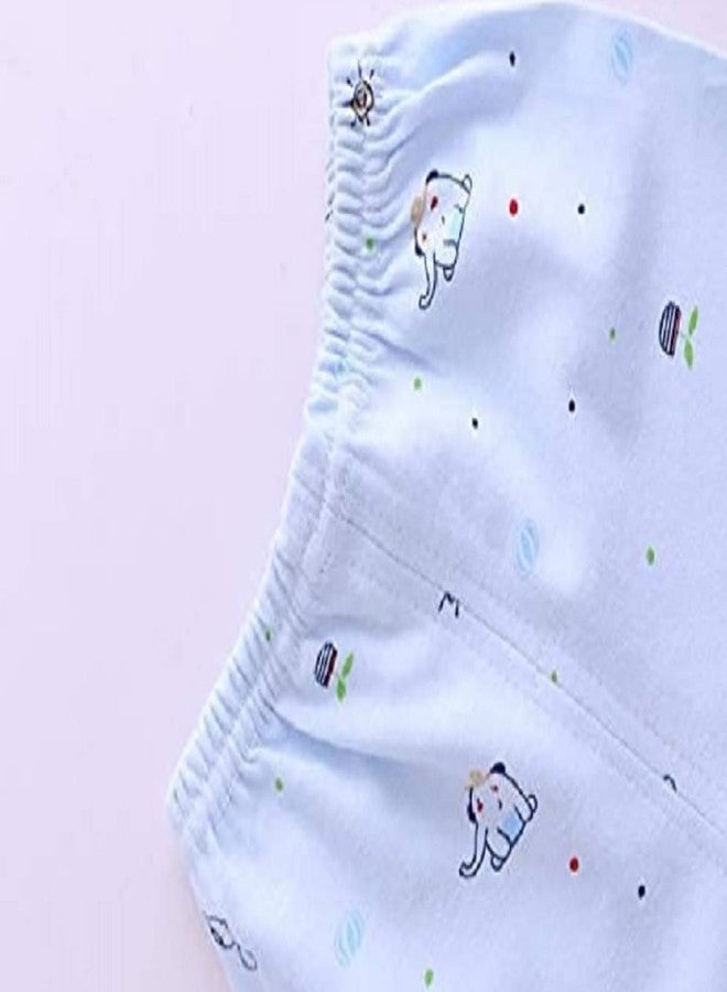 VIN® Newborn Baby Semi Winter Wear Unisex Clothing Gift Dress Set for 0-3 Months, Warm Suit, Pack of 5 Pieces |Pyjama |Legging |Vest |Bib |Cap | Newborn Gift (One Size, Blue) - Image 4