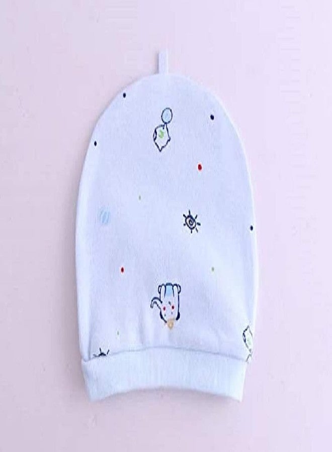 VIN® Newborn Baby Semi Winter Wear Unisex Clothing Gift Dress Set for 0-3 Months, Warm Suit, Pack of 5 Pieces |Pyjama |Legging |Vest |Bib |Cap | Newborn Gift (One Size, Blue) - Image 3