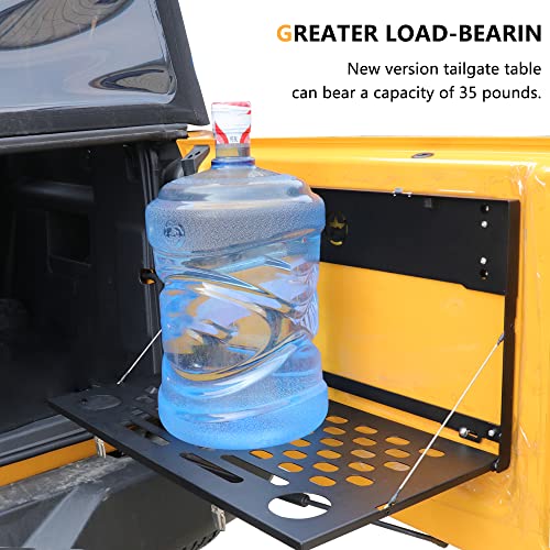 RERPRO طاولة خلفية قابلة للطي بدون حفر لسيارة فورد برونكو الجديدة 2021 2022 2023 2024 2/4 أبواب ملحقات داخلية لوحة مول خلفية منظم حمولات رف تخزين أدوات مثبتة بدون حفر - Image 4