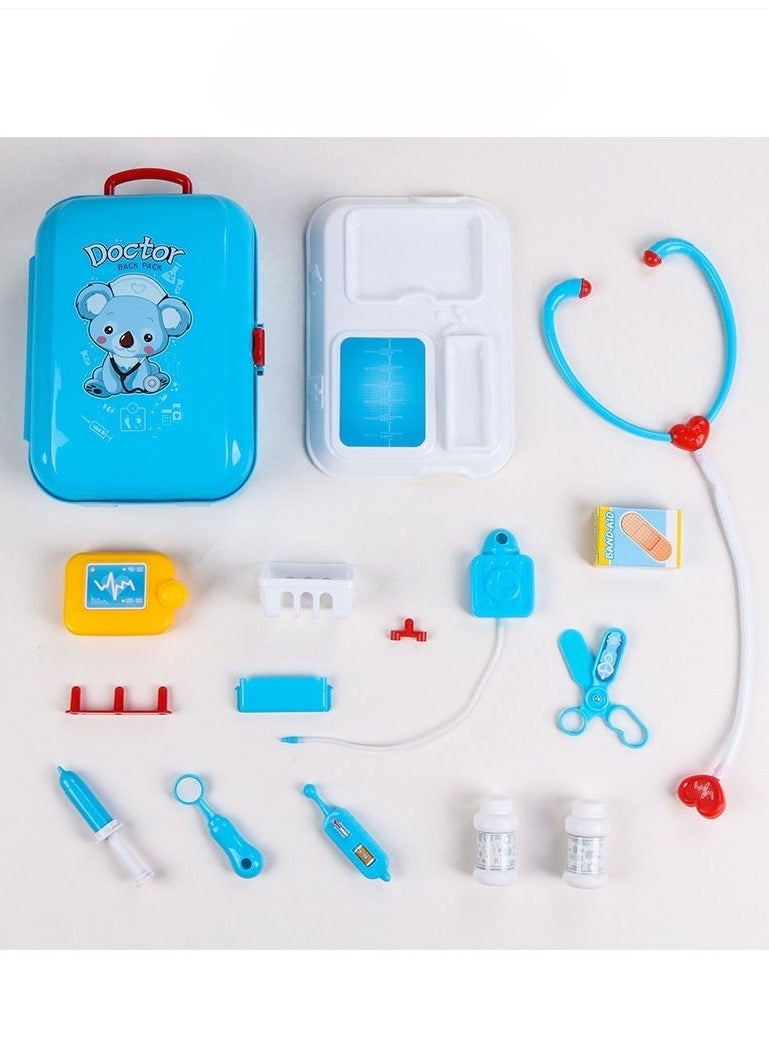 Children's simulated kitchen, cooking utensils, cosmetics, doctor's tool set, family backpack box, toys - Image 2