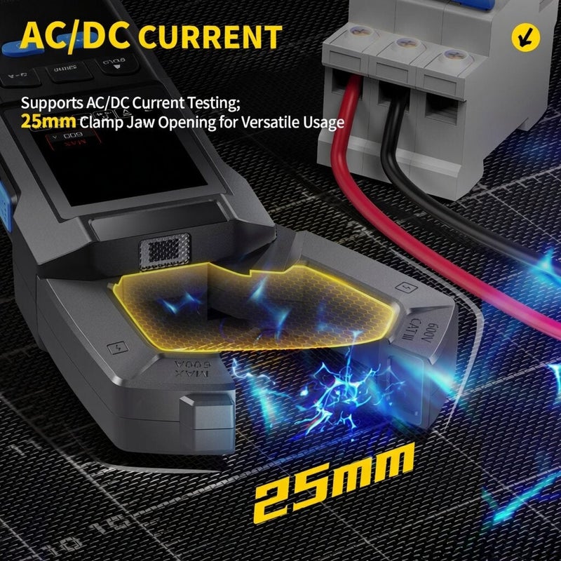 FNIRSI DMC-100 DC AC Current Clamp Meter 10000 Count Digital Multimeter 600A Ammeter NCV Electrical Tools - Image 3